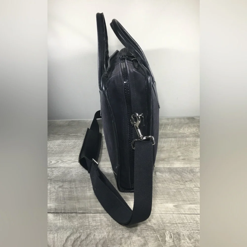 Duluth Pack Black Traveler’s Leather Bag Computer Laptop Everyday Briefcase USA